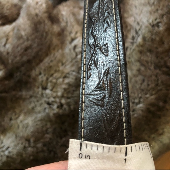Embossed Hemingway Belt with sailfish & sailboats , beautiful look and feel - Picture 15 of 16
